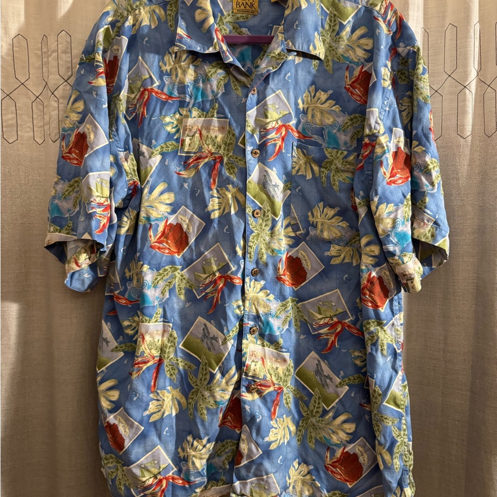 Jos. A. Bank 100%Silk Caribbean Tropical Shirt